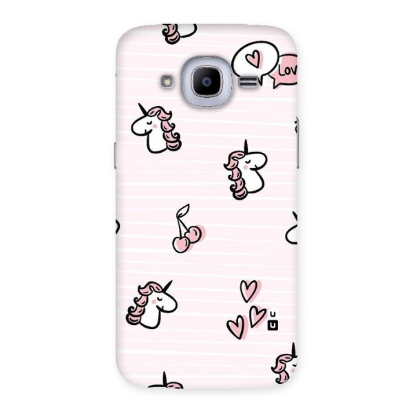 Strawberries And Unicorns Back Case for Samsung Galaxy J2 2016